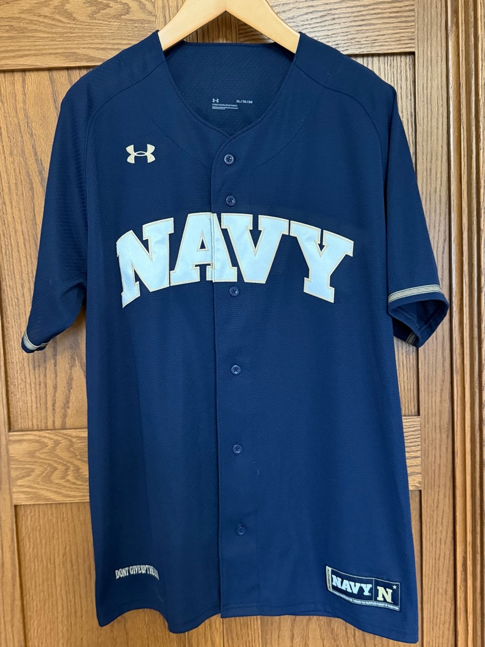 Under Armour Navy Midshipmen Short Sleeve Baseball Jersey